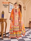 Fatima By Mukesh Pure Crape Silk Digital Print Top With Plazo Dupatta Suppliers In India